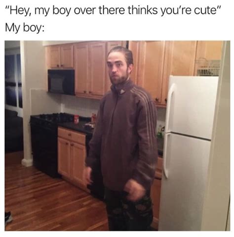 tracksuit robert pattinson meme.